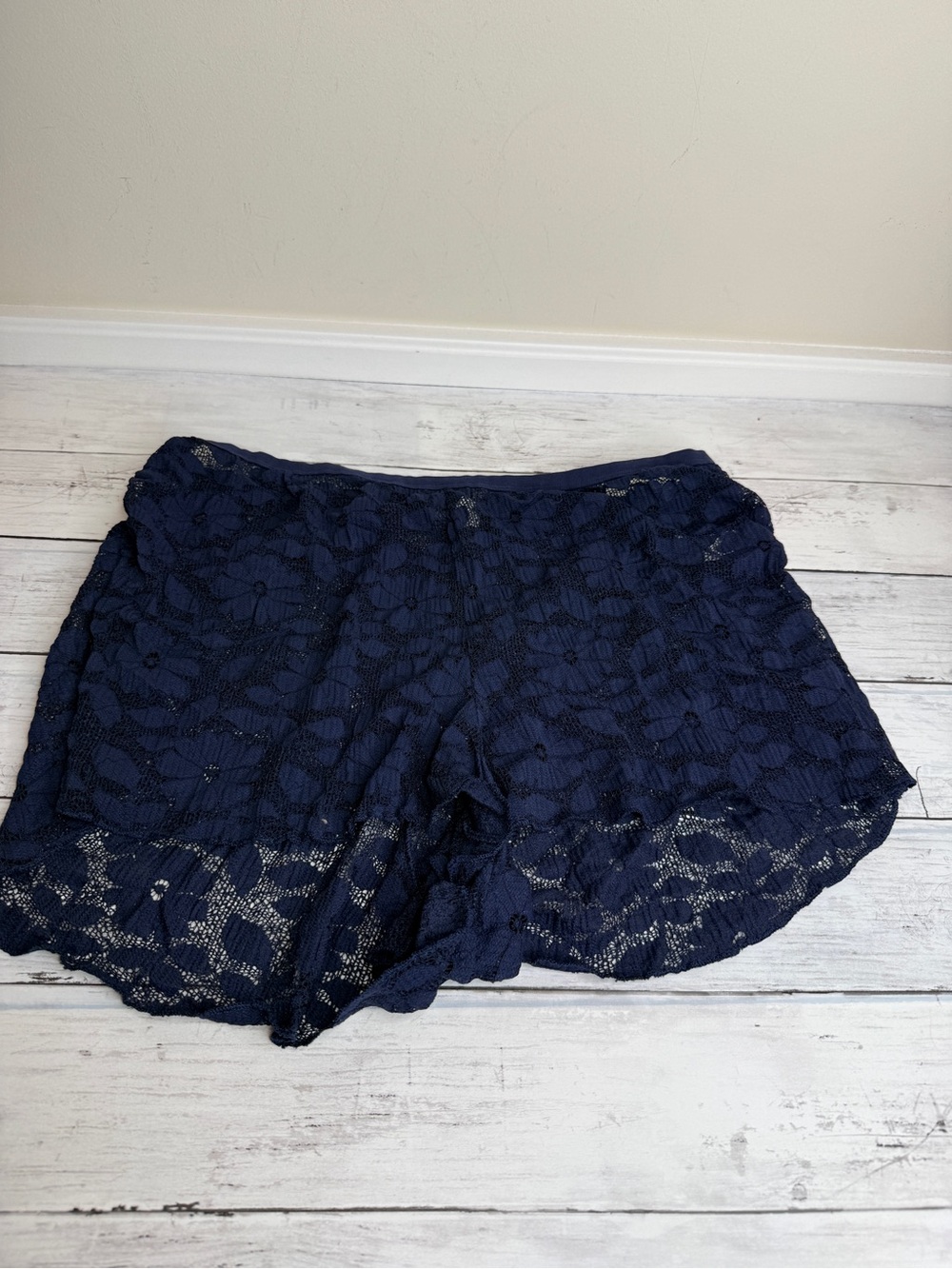 aerie Navy Lace Lounge Shorts